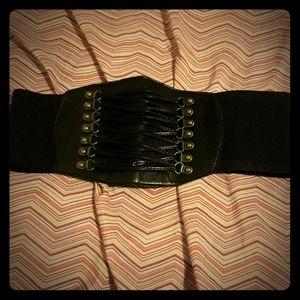 Black corset belt